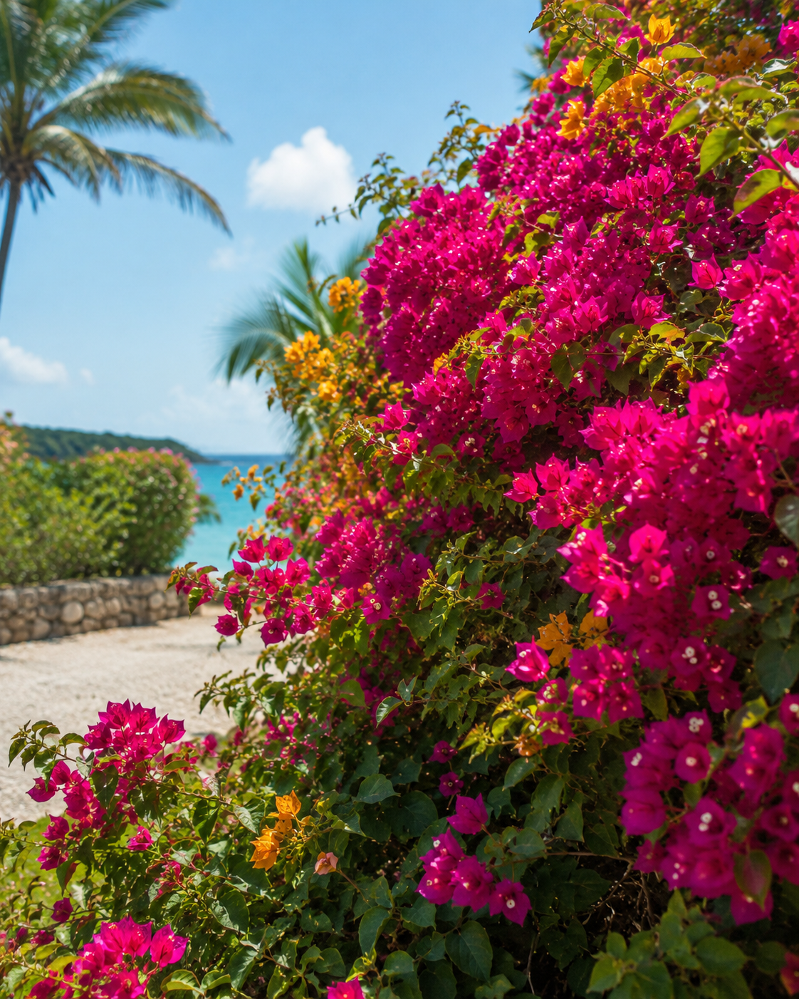 Flamboyant tree in bloom